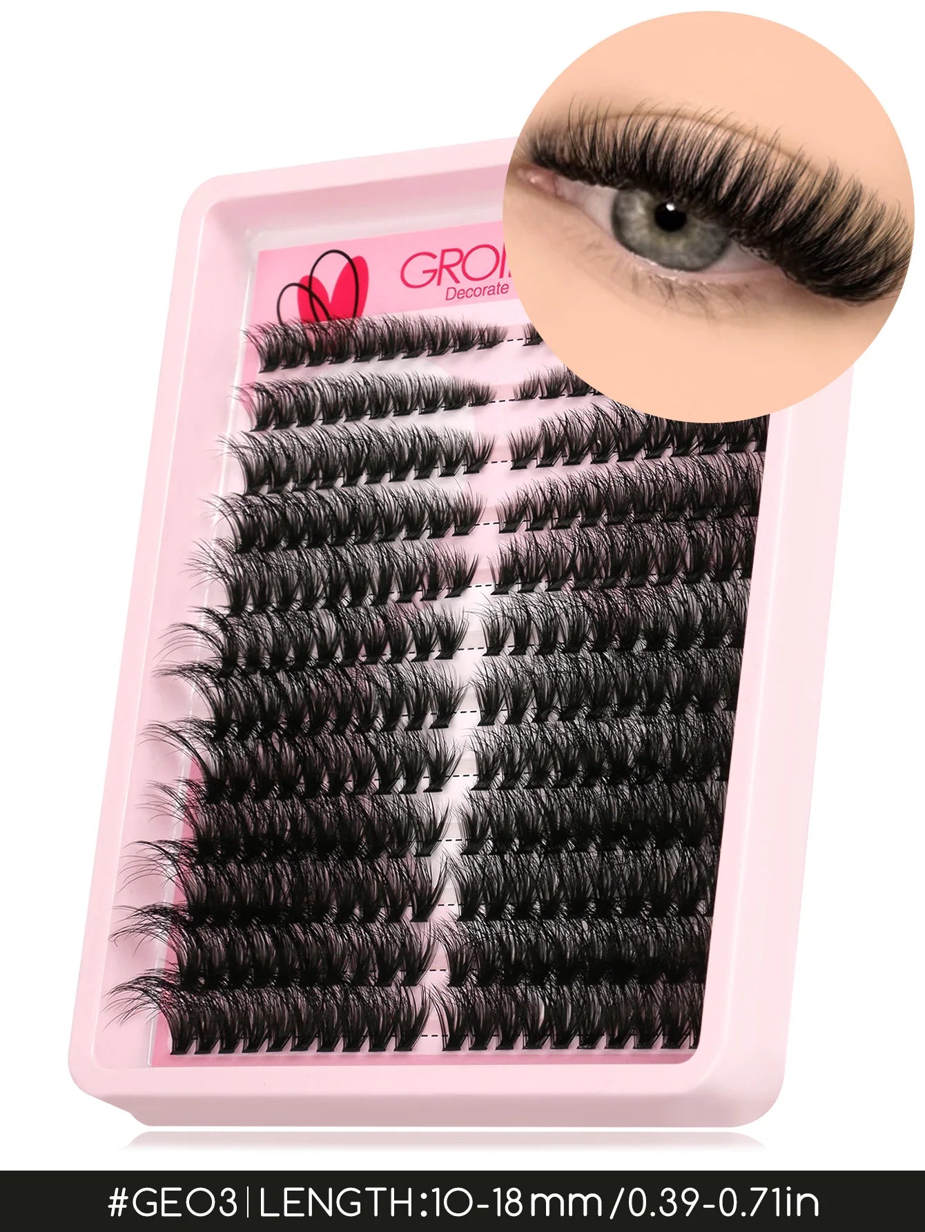 “Premium Fluffy Cat Eyelash Clusters – Wispy Individual & Volume DIY Eyelash Extensions for a Glamorous Look”