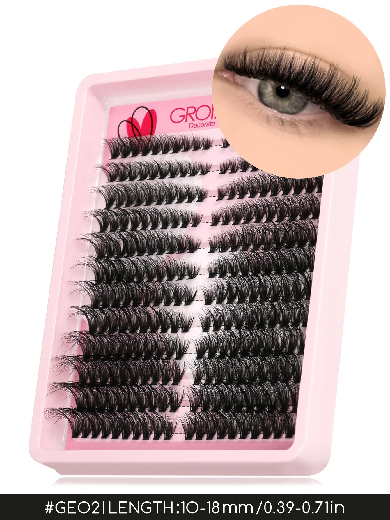 “Premium Fluffy Cat Eyelash Clusters – Wispy Individual & Volume DIY Eyelash Extensions for a Glamorous Look”