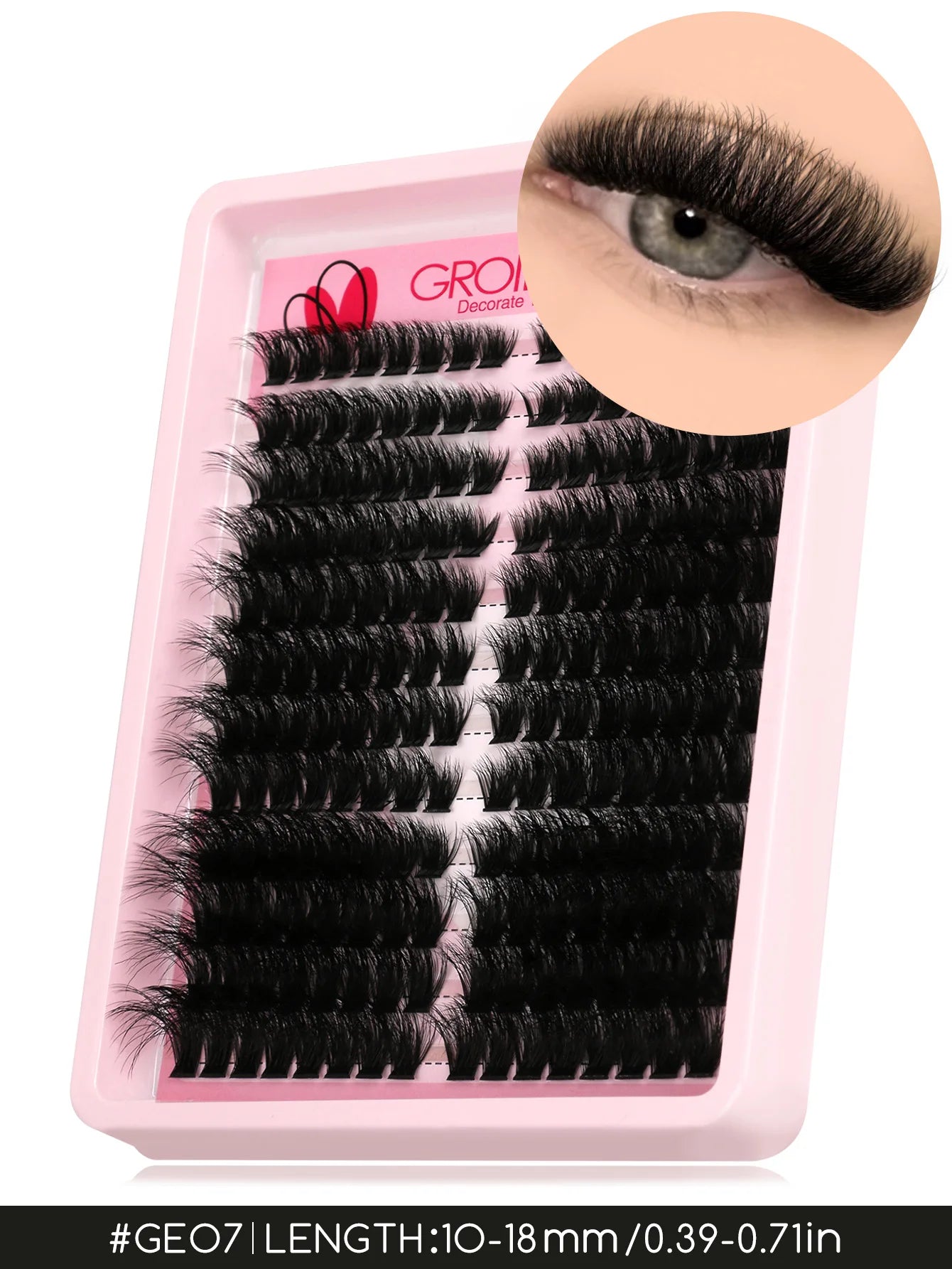 “Premium Fluffy Cat Eyelash Clusters – Wispy Individual & Volume DIY Eyelash Extensions for a Glamorous Look”