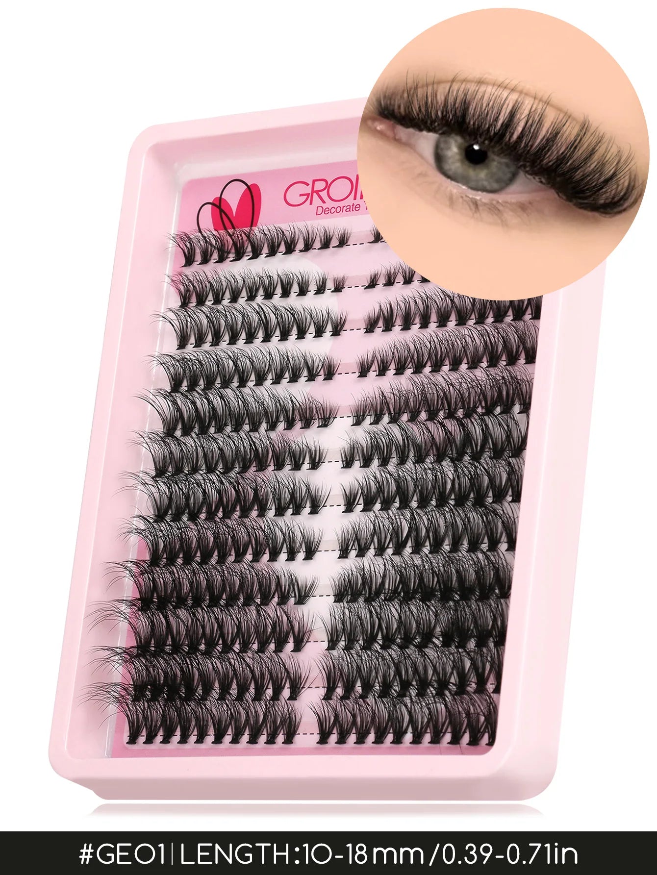 “Premium Fluffy Cat Eyelash Clusters – Wispy Individual & Volume DIY Eyelash Extensions for a Glamorous Look”