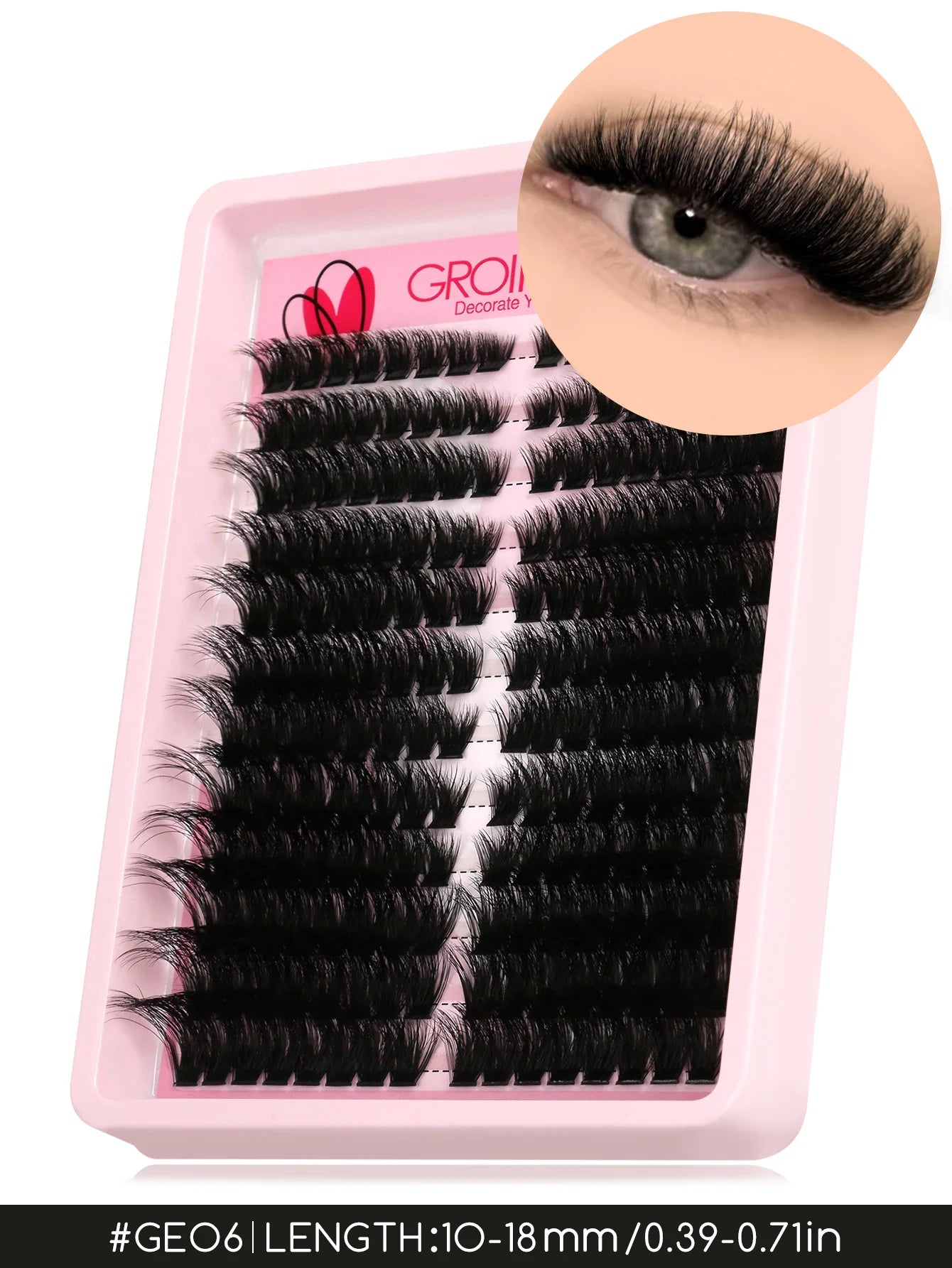 “Premium Fluffy Cat Eyelash Clusters – Wispy Individual & Volume DIY Eyelash Extensions for a Glamorous Look”