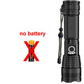 High Power Rechargeable LED Tactical Flashlight Aluminum Alloy Telescopic Zoom Torch Lamp for Outdoor Camping Fishing